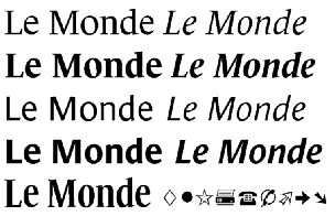 The Le Monde range