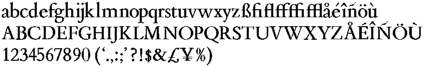 JY Aetna Bold - character set