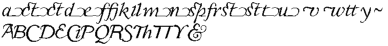 Yan Series 333 JY Italic Alternatives - character set