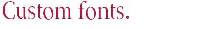 Custom typefaces from JY&A Fonts